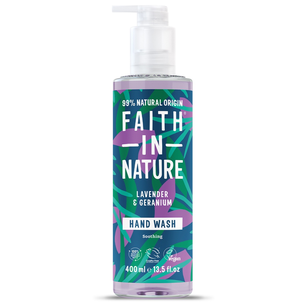Faith In Nature Hand Wash - Lavender & Geranium X 6 X 400ml