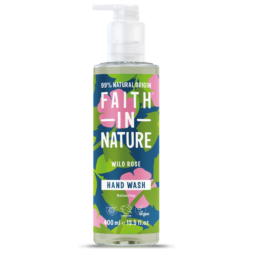 Faith In Nature Hand Wash - Wild Rose X 6 X 400ml