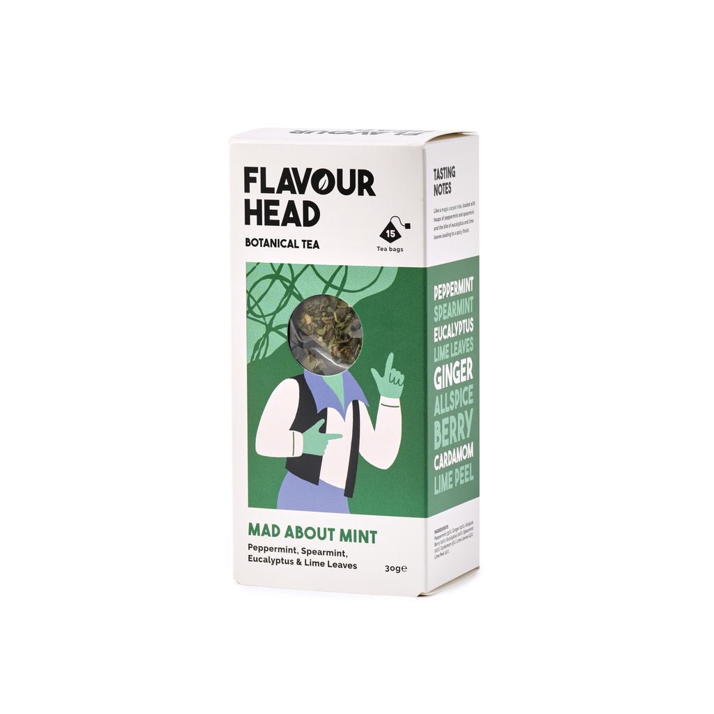[15% OFF] Flavour Head Botanical Infusions - Mad About Mint 15 bags X 6 X 30g