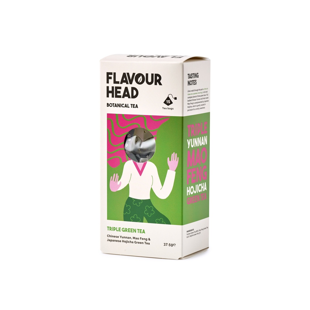 [15% OFF] Flavour Head Botanical Tea - Triple Green Tea 15 bags X 6 X 37.5g