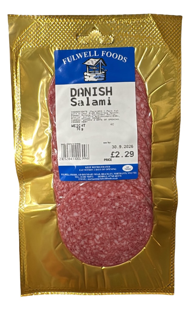 Fulwell Sliced Meats - Salami Danish £2.29 X 6 X 70g