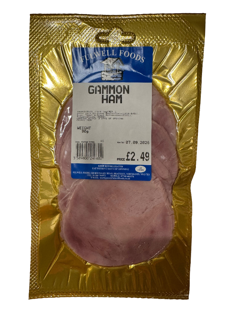 Fulwell Sliced Meats - Ham Gammon £2.49 X 6 X 90g