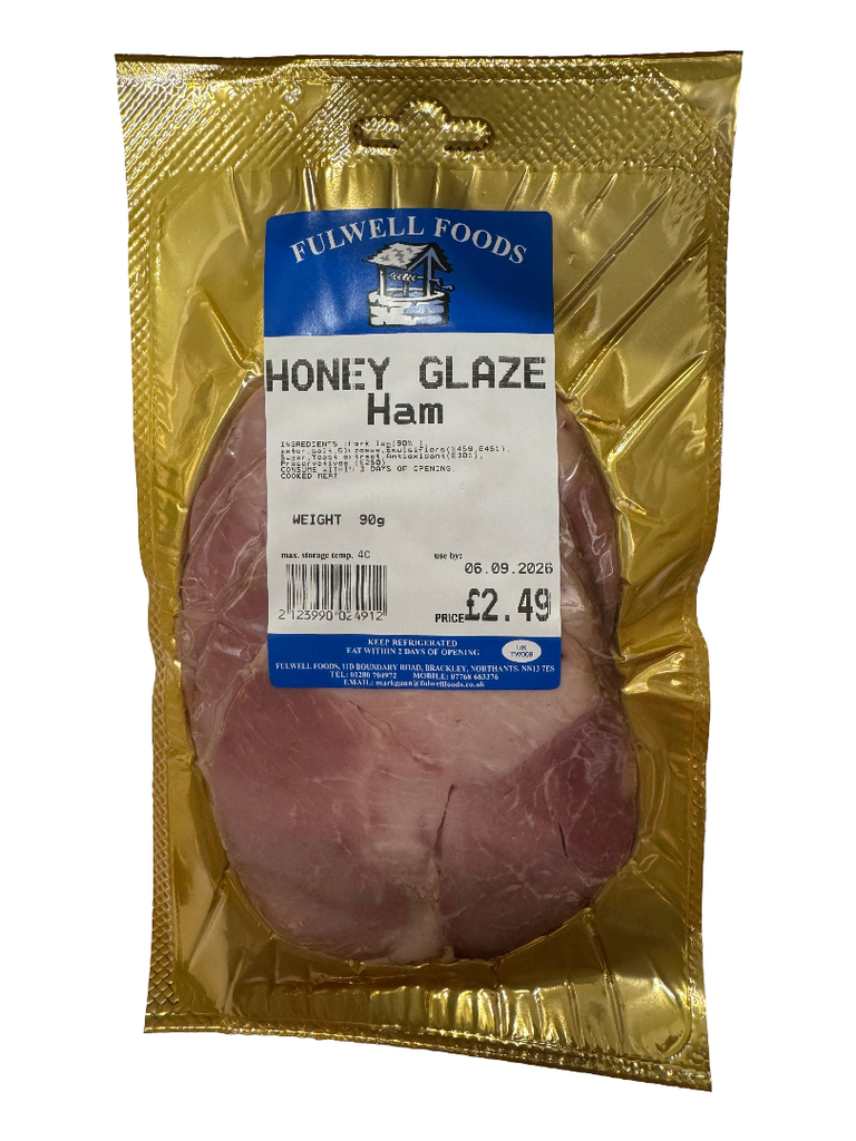 Fulwell Sliced Meats - Honey Glaze Ham £2.49 X 6 X 90g
