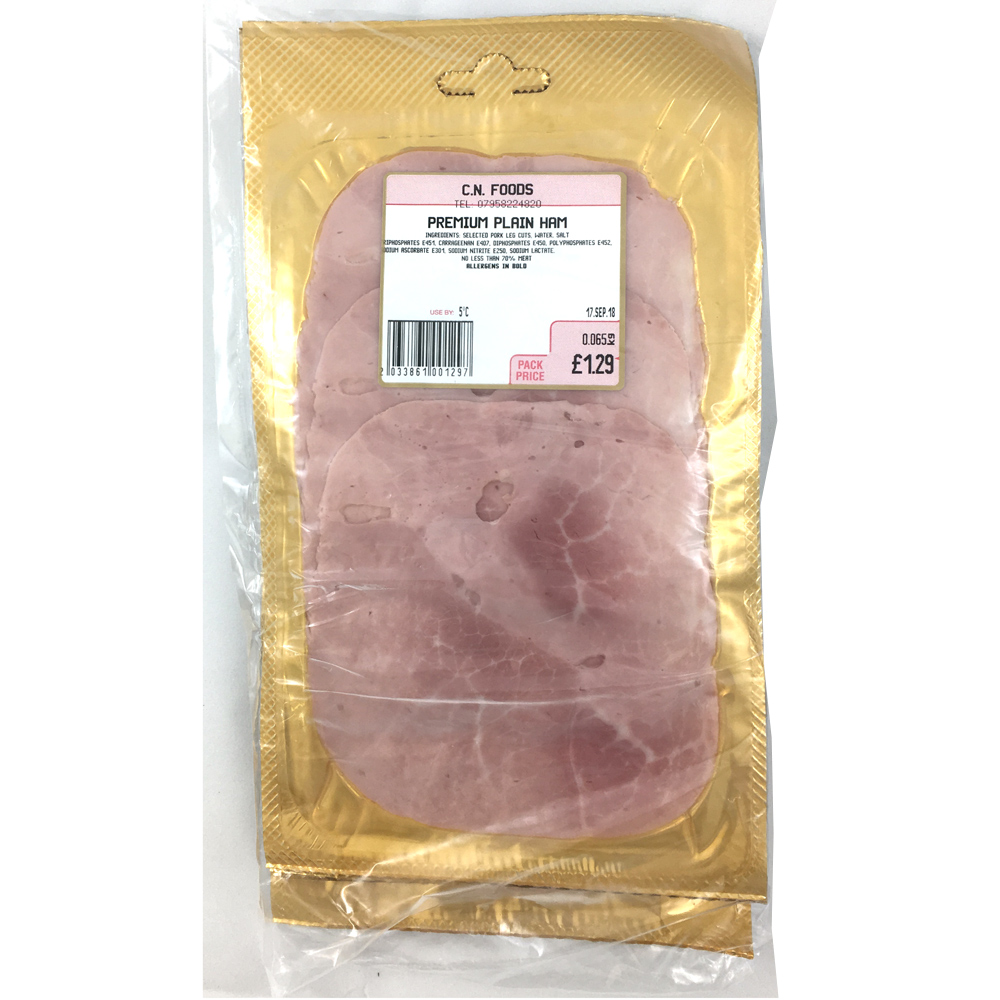 Fulwell Sliced Meats - Ham Premium £1.99 X 6 X 90g