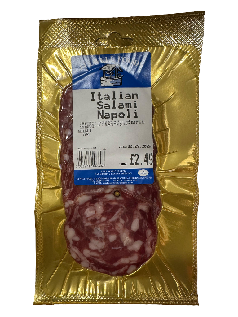 Fulwell Sliced Meats - Salami Italian Napoli £2.49 X 6 X 70g