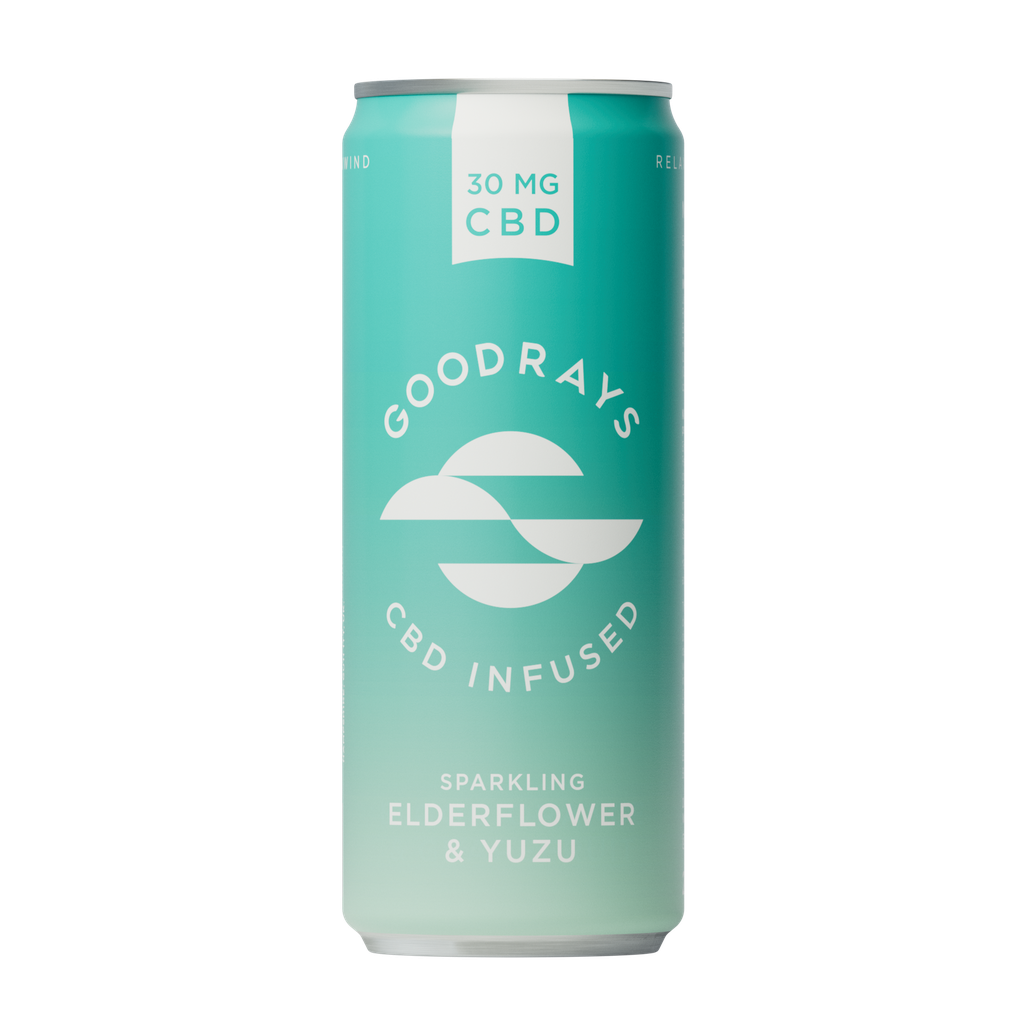 Goodrays 30mg CBD Seltzer - Elderflower & Yuzu X 12 X 250ml