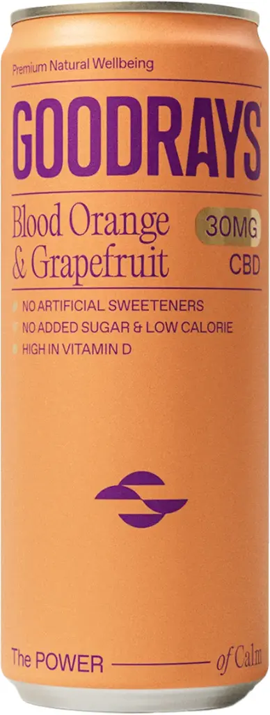 [20% OFF] Goodrays 30mg CBD Seltzer - Blood Orange & Grapefruit X 12 X 250ml