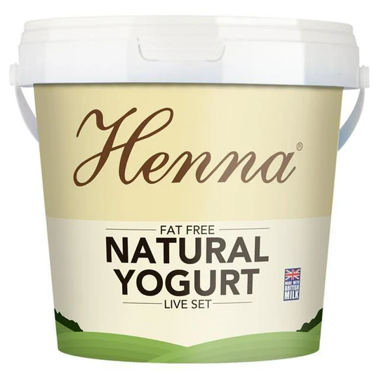 [PRE ORDER] Henna Natural Yoghurt - LARGE Fat Free Live Set 1kg