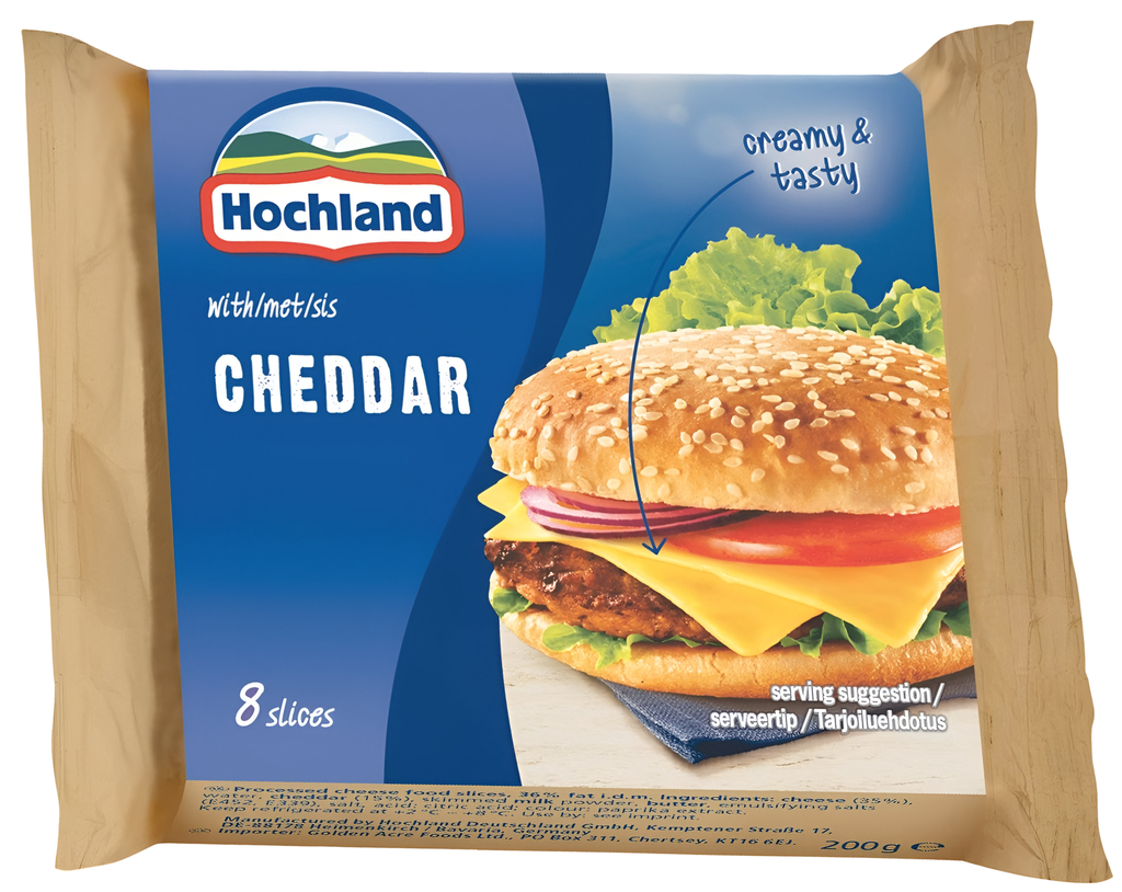 Hochland Cheddar Slices - Original 200g