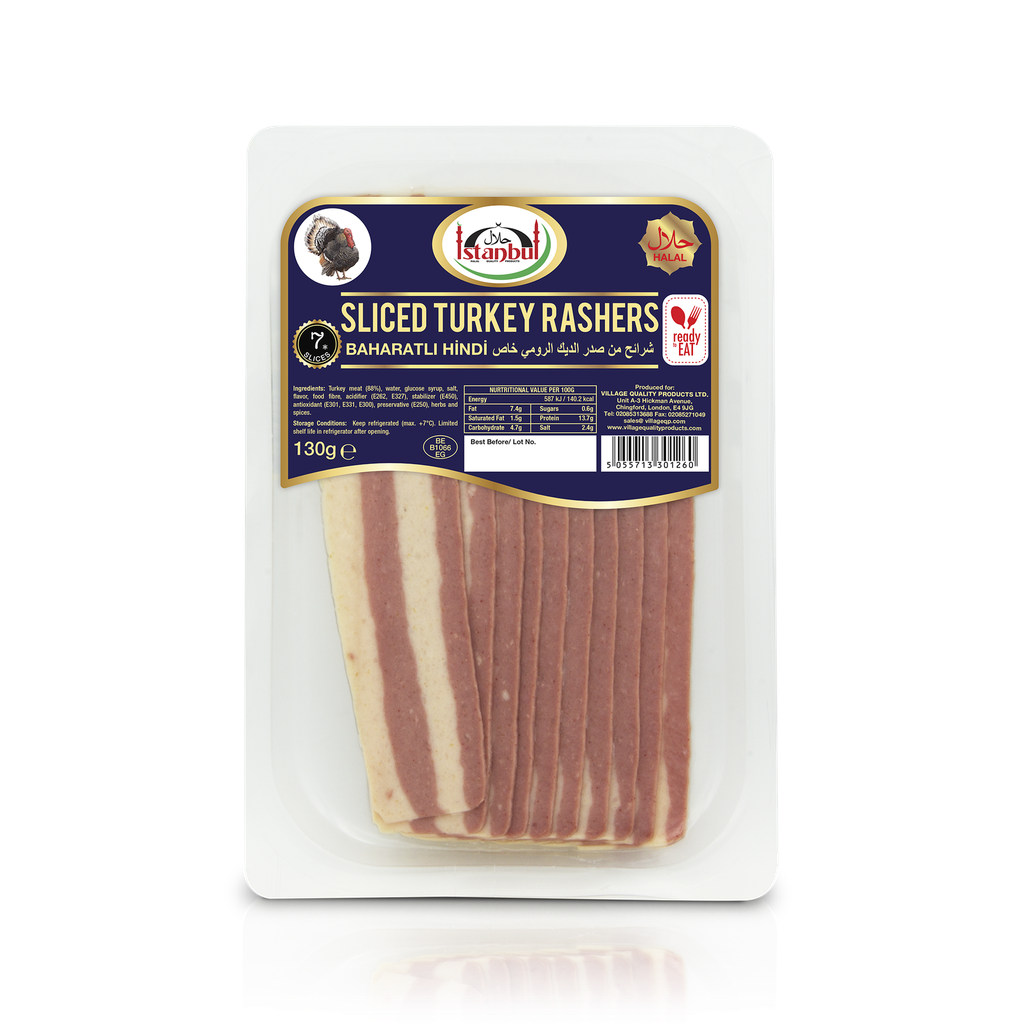 Istanbul Halal Sliced Meat - Turkey Rashers 130g