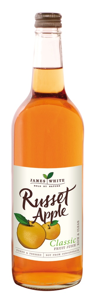 James White Classic Fruit Juice - BOTTLE Russet Apple X 6 X 75cl