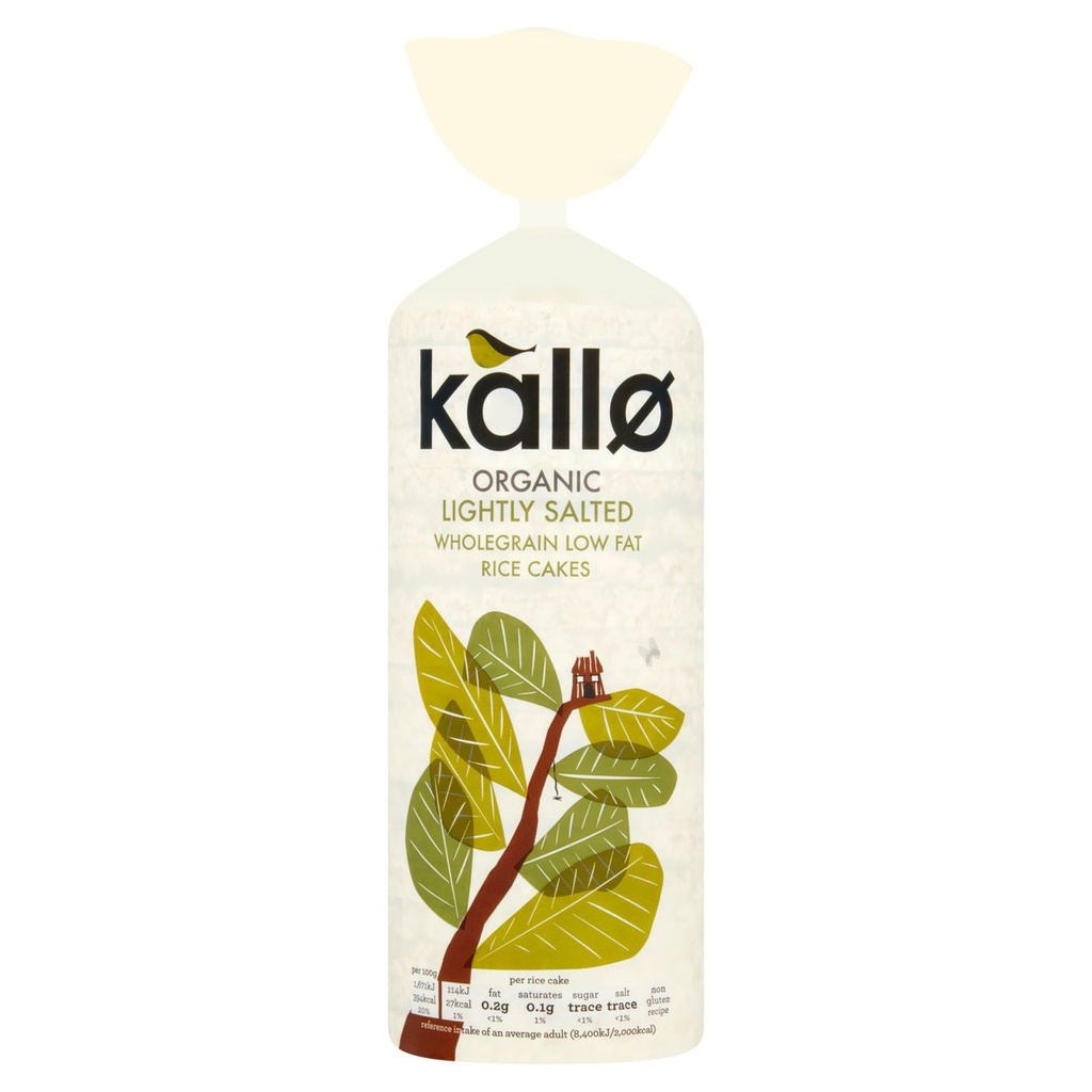 Kallo Rice Cakes - Organic Lightly Salted X 6 X 130g