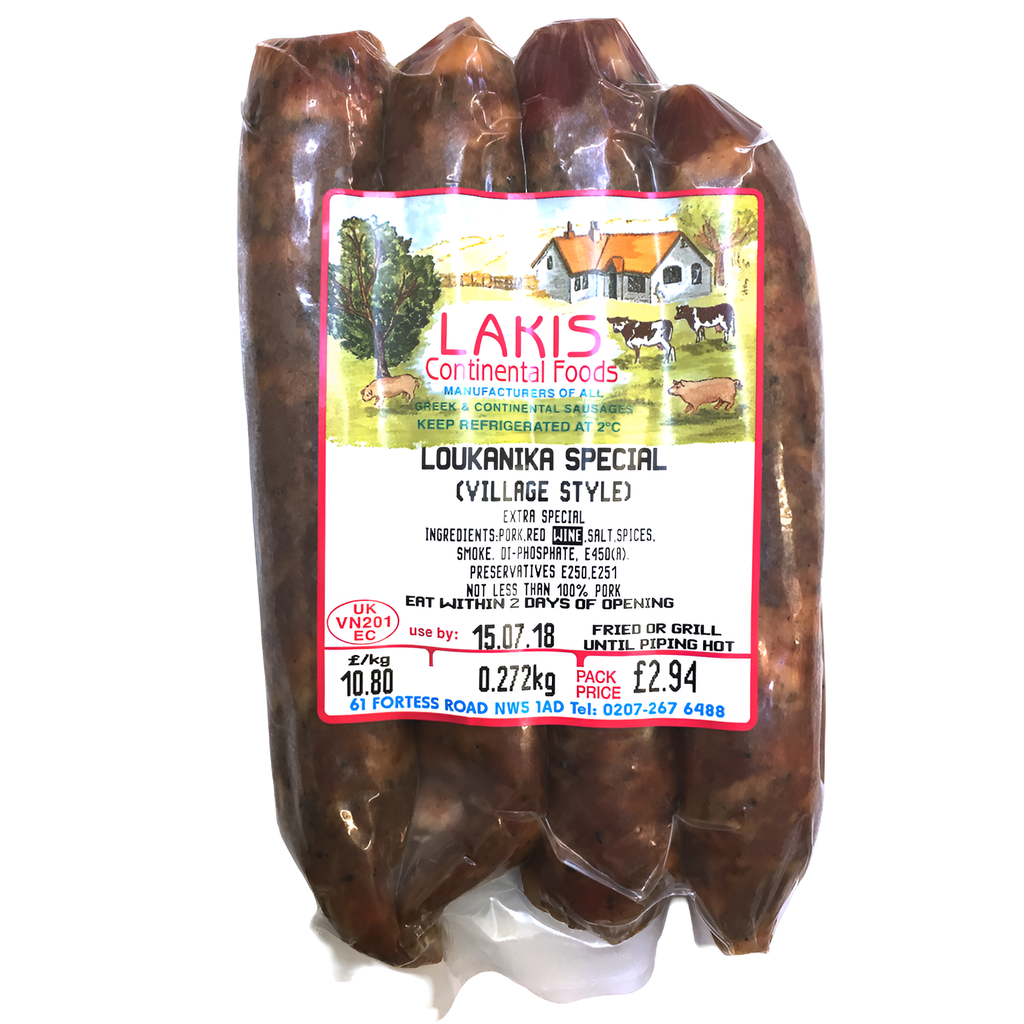 Lakis Continental Meats £/KG - Loukanika Special Village Style