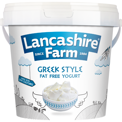 [PRE ORDER] Lancashire Farm Natural Yoghurt - LARGE Greek Style Fat Free 1kg