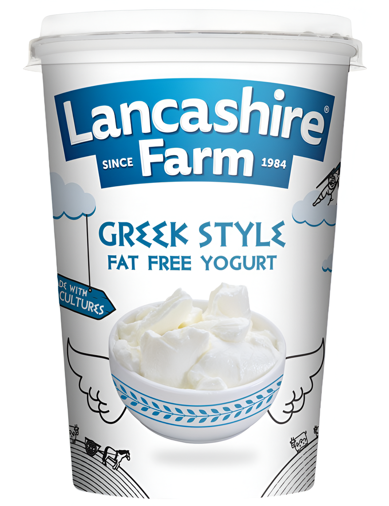 Lancashire Farm Natural Yoghurt - SMALL Greek Style Fat Free 450g