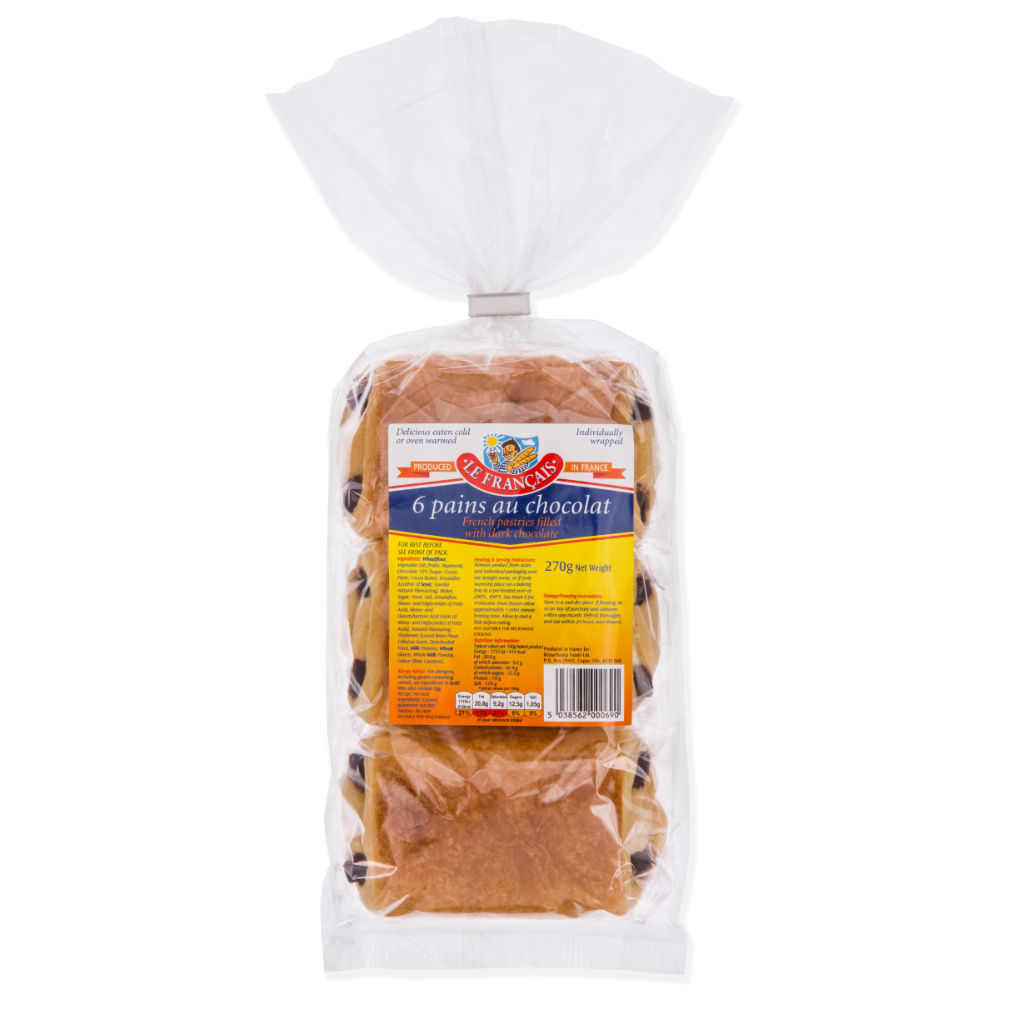 Le Francais Croissants - Pain au Chocolate 6psc