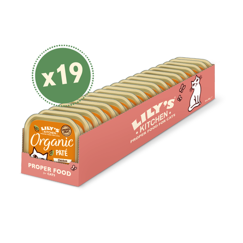 [25% OFF] Lilys Kitchen Pet Food - CAT Organic Chicken Pate CAPOC85 UK01A X 19 X 85g