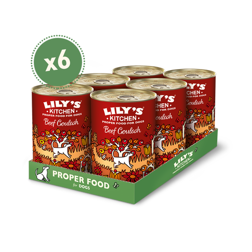 [30% OFF] Lilys Kitchen Pet Food - DOG Beef Goulash Tin DBG4 X 6 X 400g