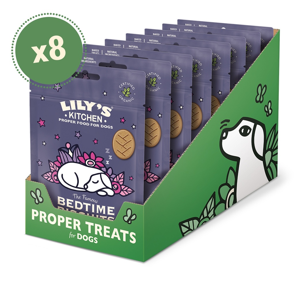 Lilys Kitchen Pet Food - DOG Bedtime Biscuits DTBE80 X 8 X 80g