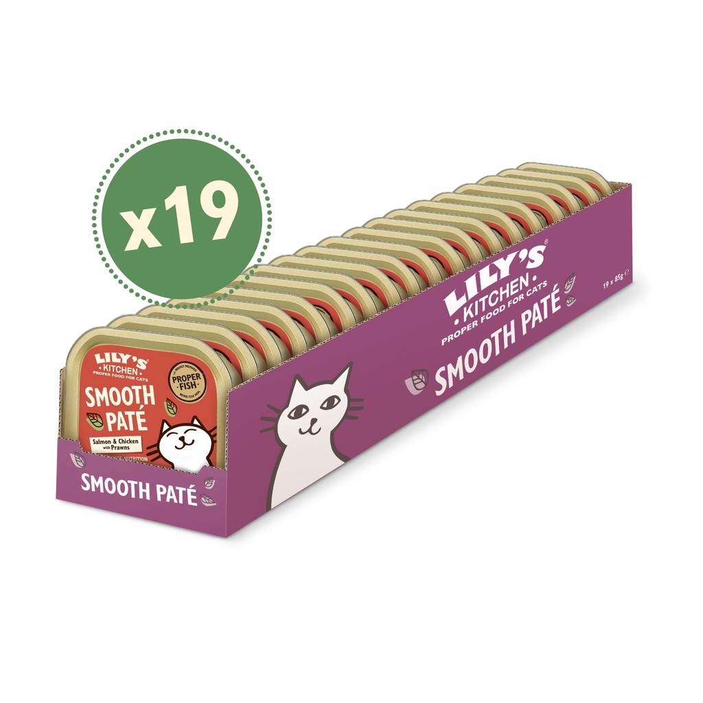 [30% OFF] Lilys Kitchen Pet Food - CAT Salmon Chicken Pate CAPCS85-UK01A X 19 X 85g