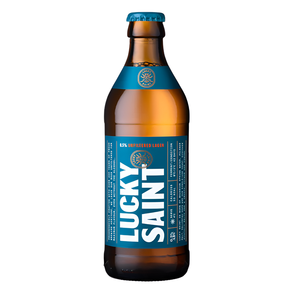[20% OFF] Lucky Saint Alcohol Free Lager - Unfiltered 0.5ABV% Bottle X 12 X 330ml