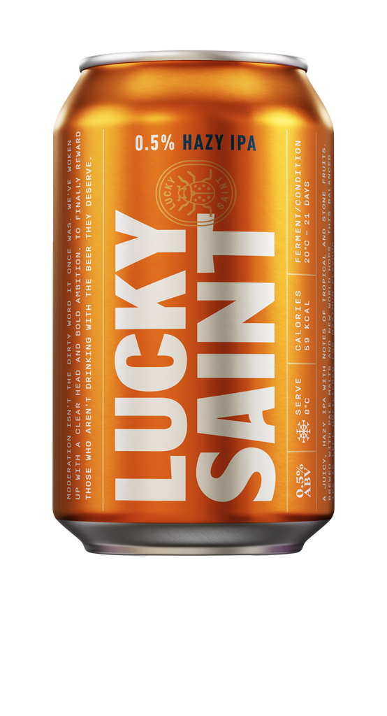 Lucky Saint Alcohol Free Beer Lager - Hazy IPA 0.5%ABV CAN X 24 X 330ml