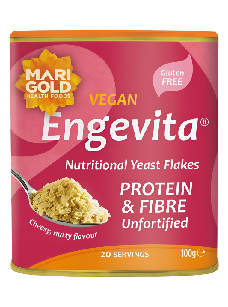 Marigold Engevita Yeast Flakes - SMALL Pink Protein and Fiber X 6 X 100g