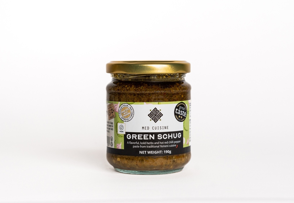 Med Cuisine Vegan Sauces and Pastes - Green Schug X 12 X 190g