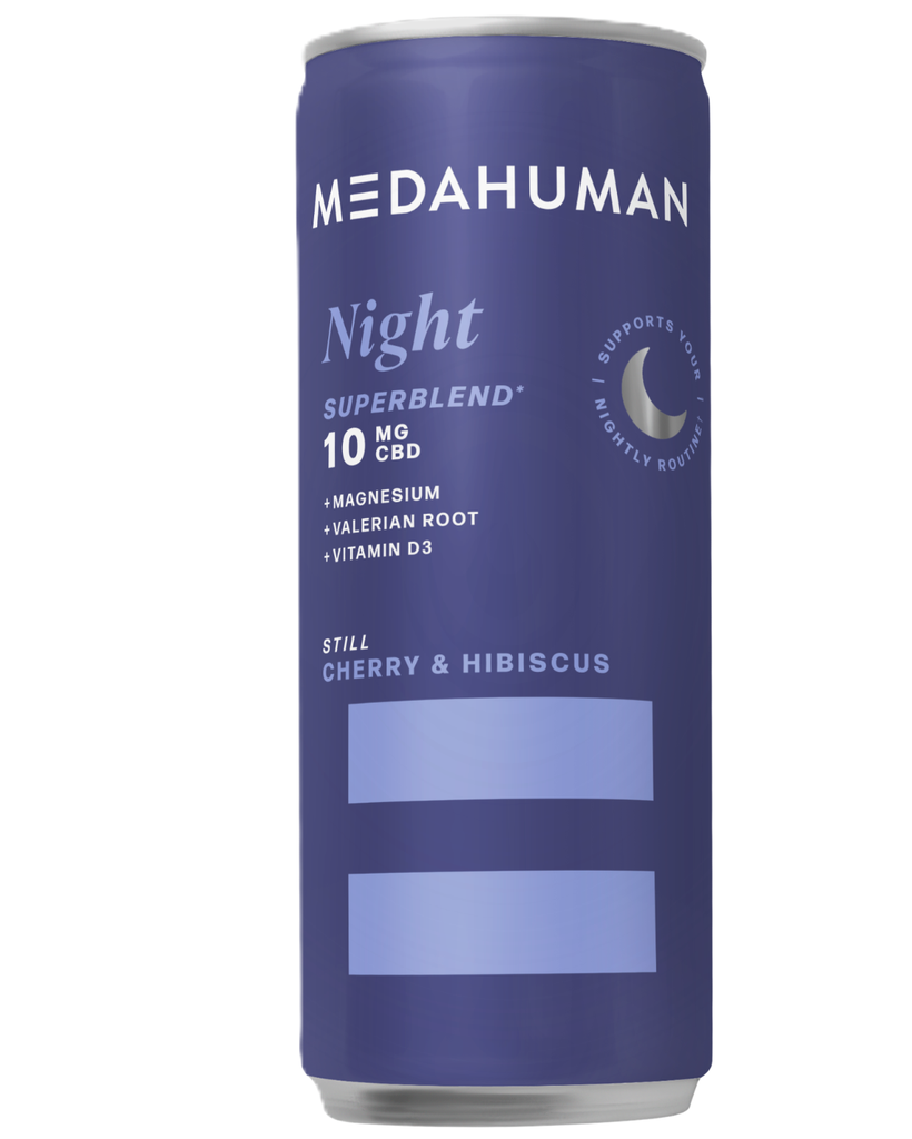 Medahuman Superblends CBD Drinks - Night 10mg X 12 X 250ml