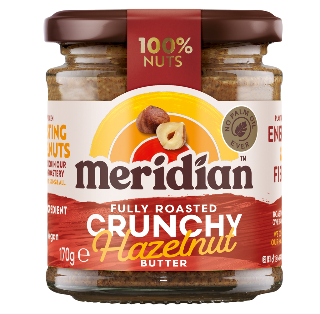 Meridian Hazelnut Butter - SMALL Crunchy 100% X 6 X 170g