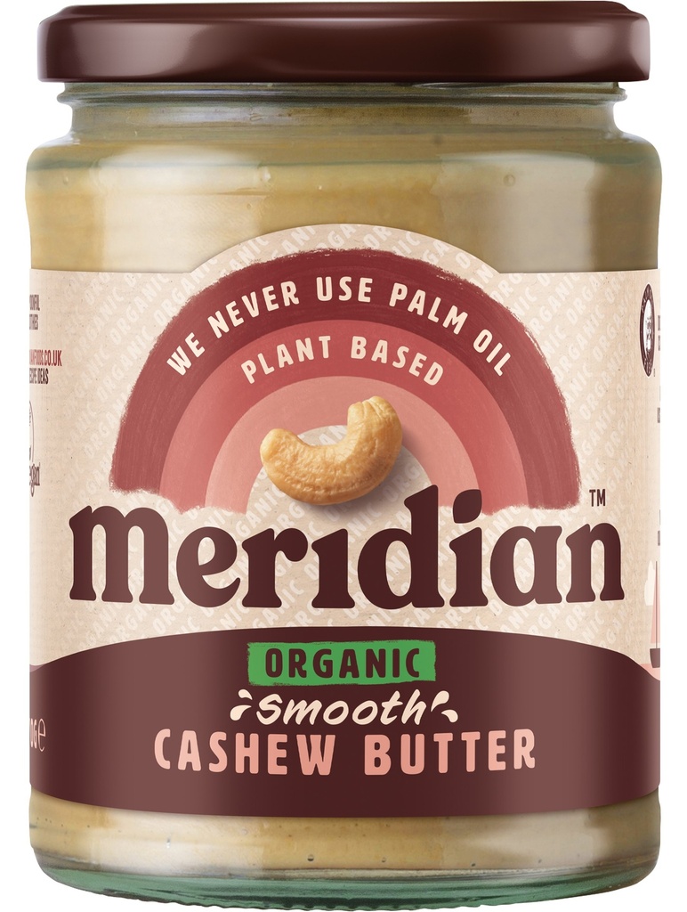 Meridian Organic Cashew Butter - MEDIUM Smooth 100% X 6 X 470g
