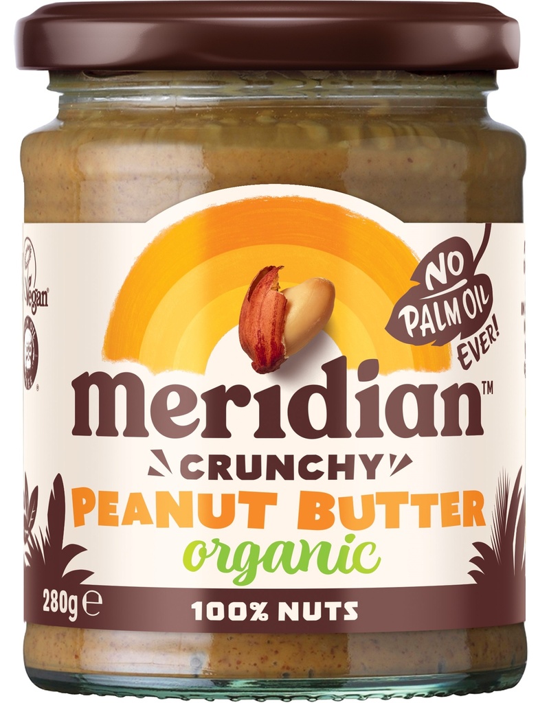[15% OFF] Meridian Organic Peanut Butter - SMALL Crunchy 100% X 6 X 280g