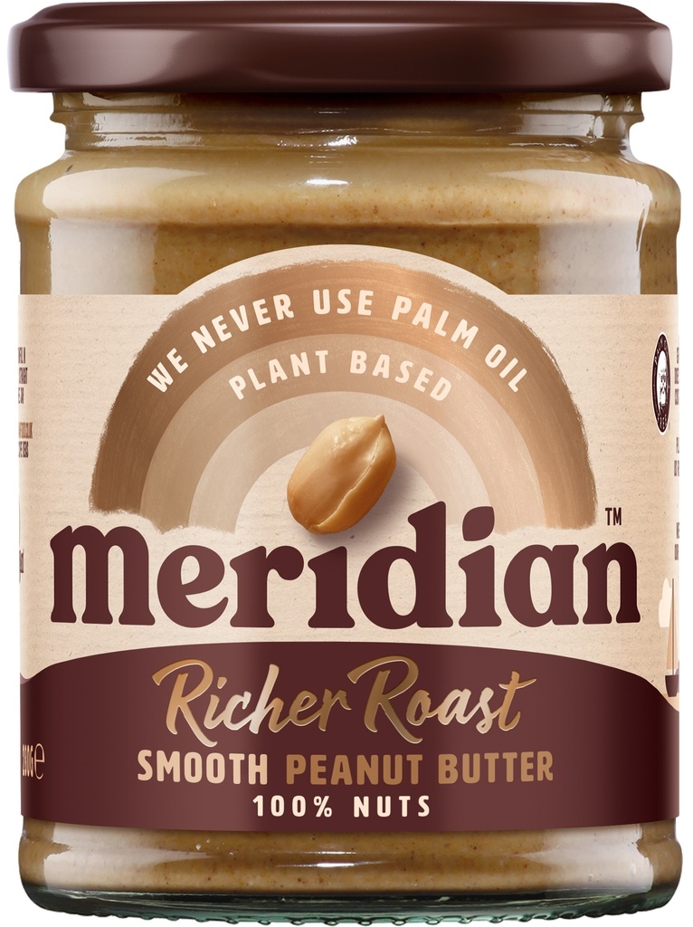 Meridian Peanut Butter - SMALL Smooth Richer Roast X 6 X 280g