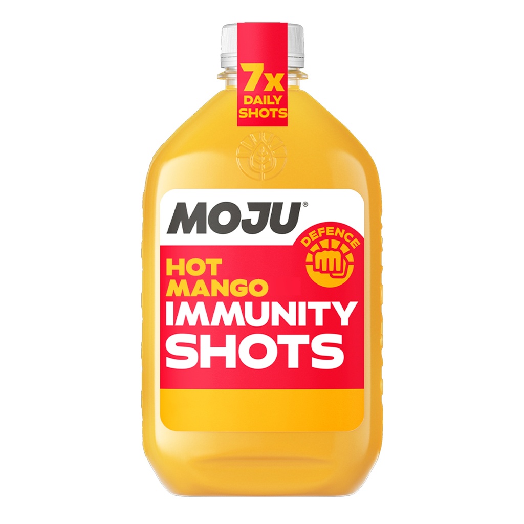 MOJU Health Shots - LARGE BOTTLE Hot Mango ImmunityX 8 X 420ml