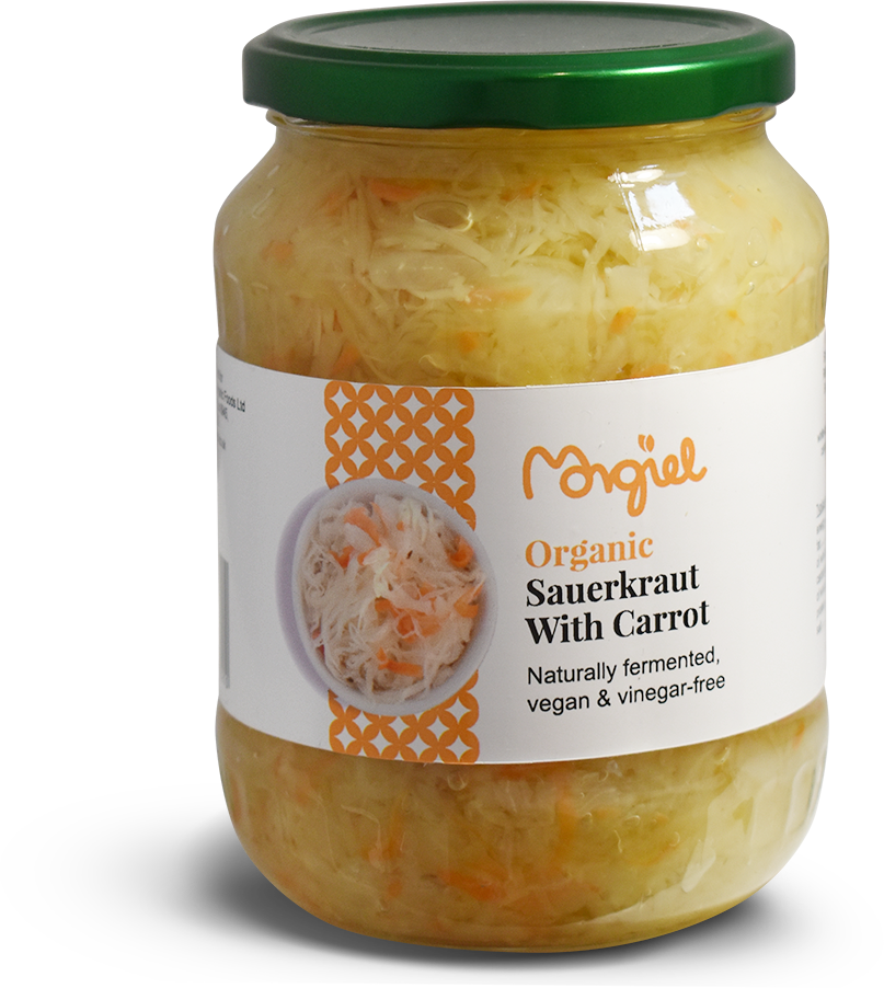 Morgiel Organic Veg Jars - Raw Sauerkraut w/ Carrot X 6 X 680g