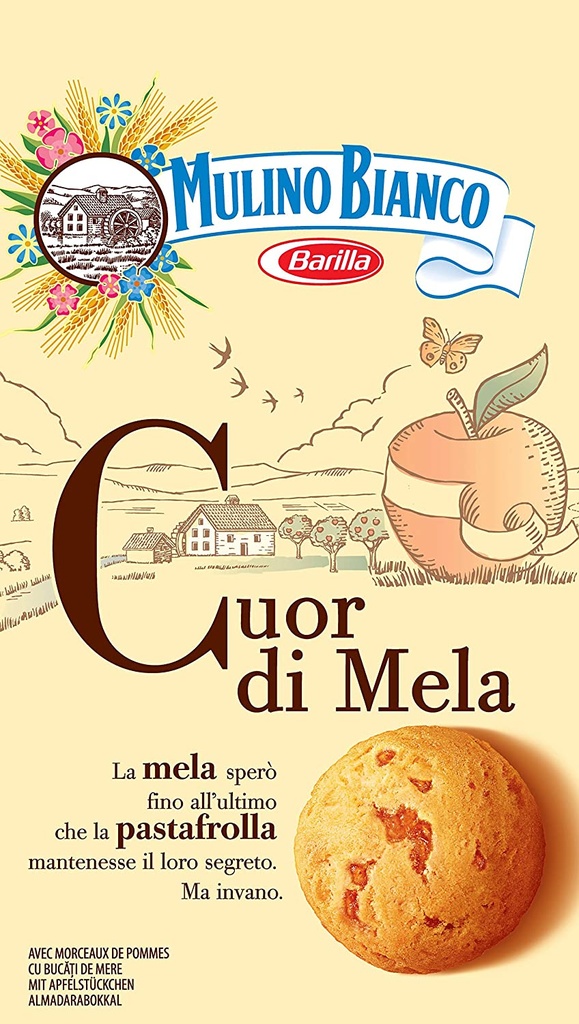 Mulino Bianco Italian Biscuits - Cuor Di Mela Apple Pastries X 10 X 250g