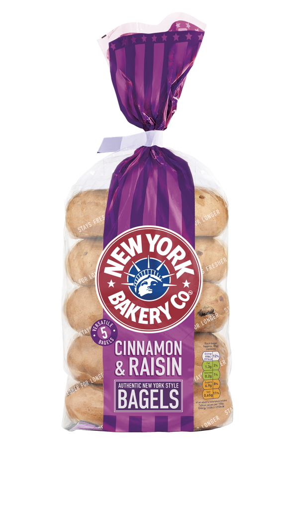 New York Bakery Bagels - Cinnamon and Raisin 425g