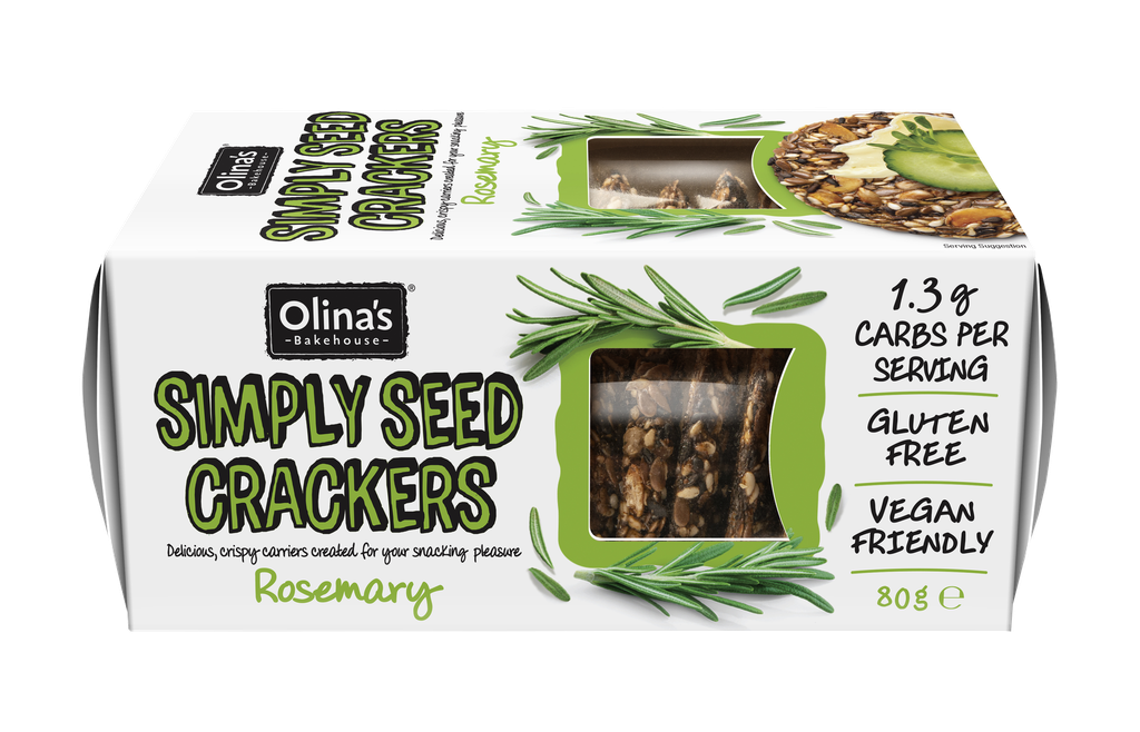 Olinas Bakehouse Seeded Crackers - Rosemary X 12 X 80g
