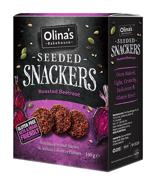 Olinas Bakehouse Seeded Snackers - Roasted Beetroot X 6 X 140g