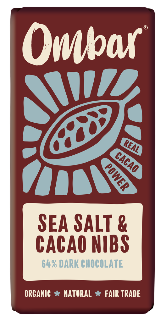 Ombar Organic Vegan Chocolate - MEDIUM Salt & Nibs X 10 X 70g