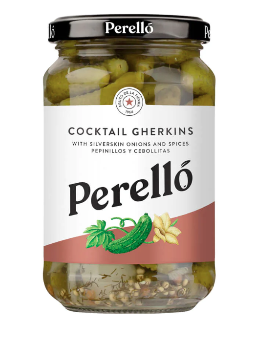 Perello Pickled Veg Jars - Cornichons Gherkins X 12 X 190g