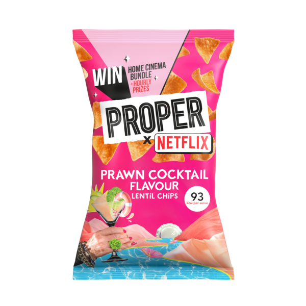 [33% OFF] Proper Chips - Prawn Cocktail Lentil X 8 X 85g