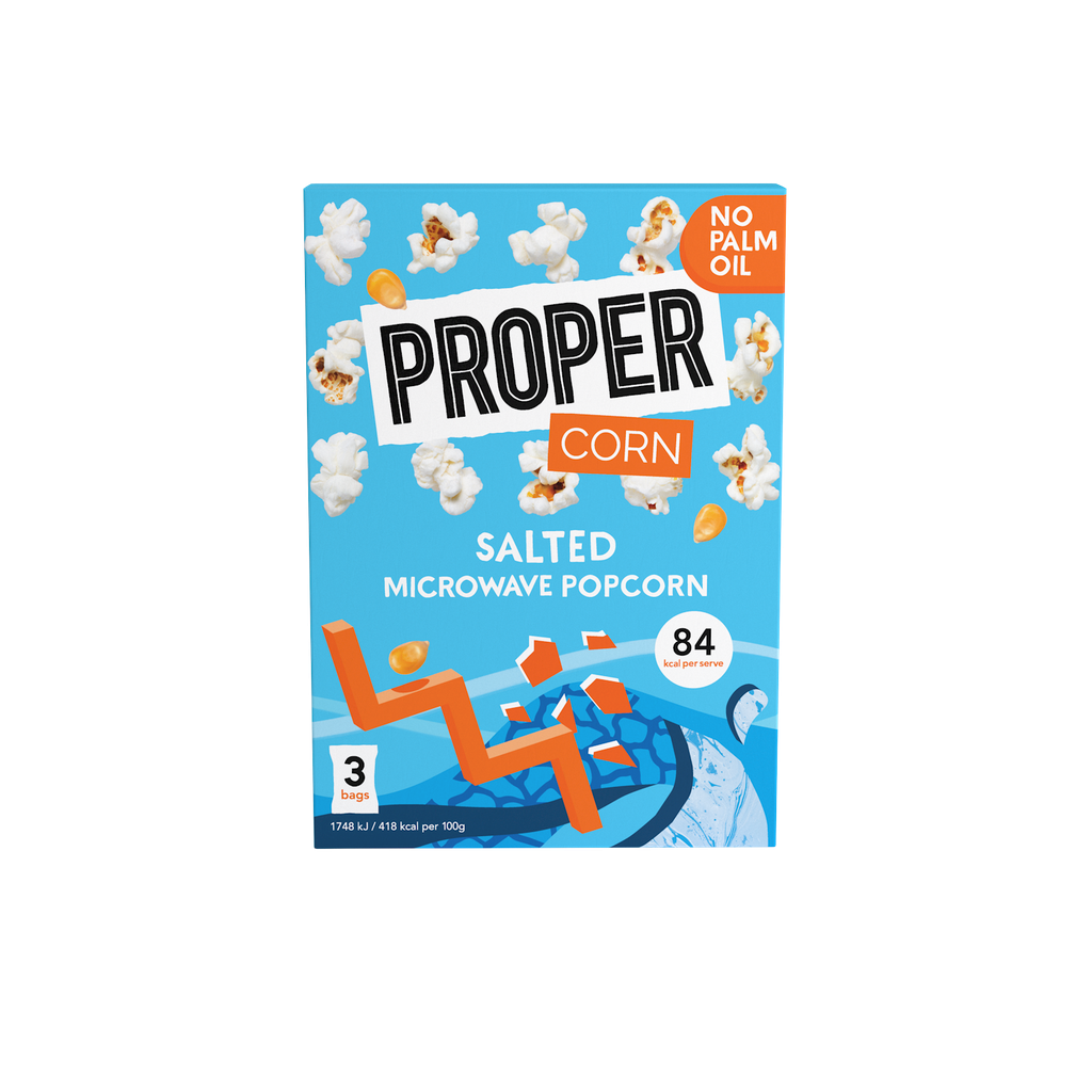 Propercorn Microwaveable Popcorn - Salted X 5 X (3x70g)