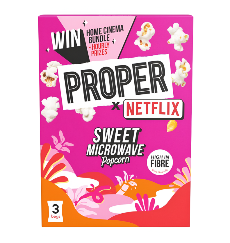 Propercorn Microwaveable Popcorn - Sweet X 5 X (3x70g)
