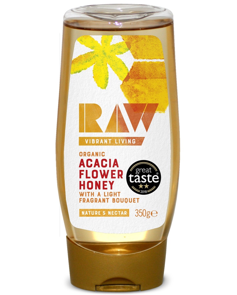 RAW Organic Honey - Acacia Honey X 6 X 350g