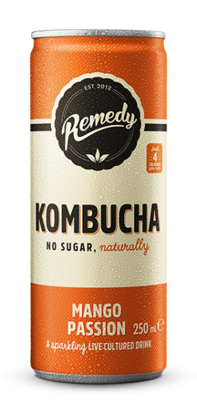 [20% OFF] Remedy Kombucha Cans - CAN Mango & Passion X 12 X 250ml