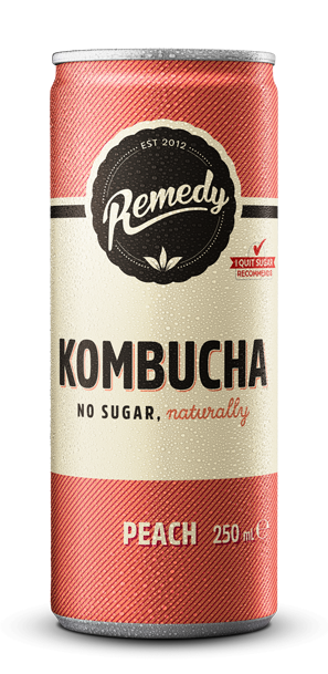 Remedy Kombucha Cans - CAN Peach X 12 X 250ml