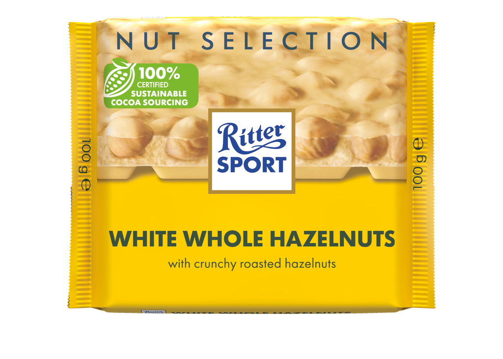 Ritter Sport Chocolate Nut - Hazelnut White Whole X 10 X 100g