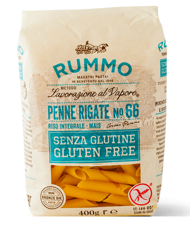 Rummo Gluten Free Pasta - Gluten Free Penne Rigate N66 X 12 X 400g