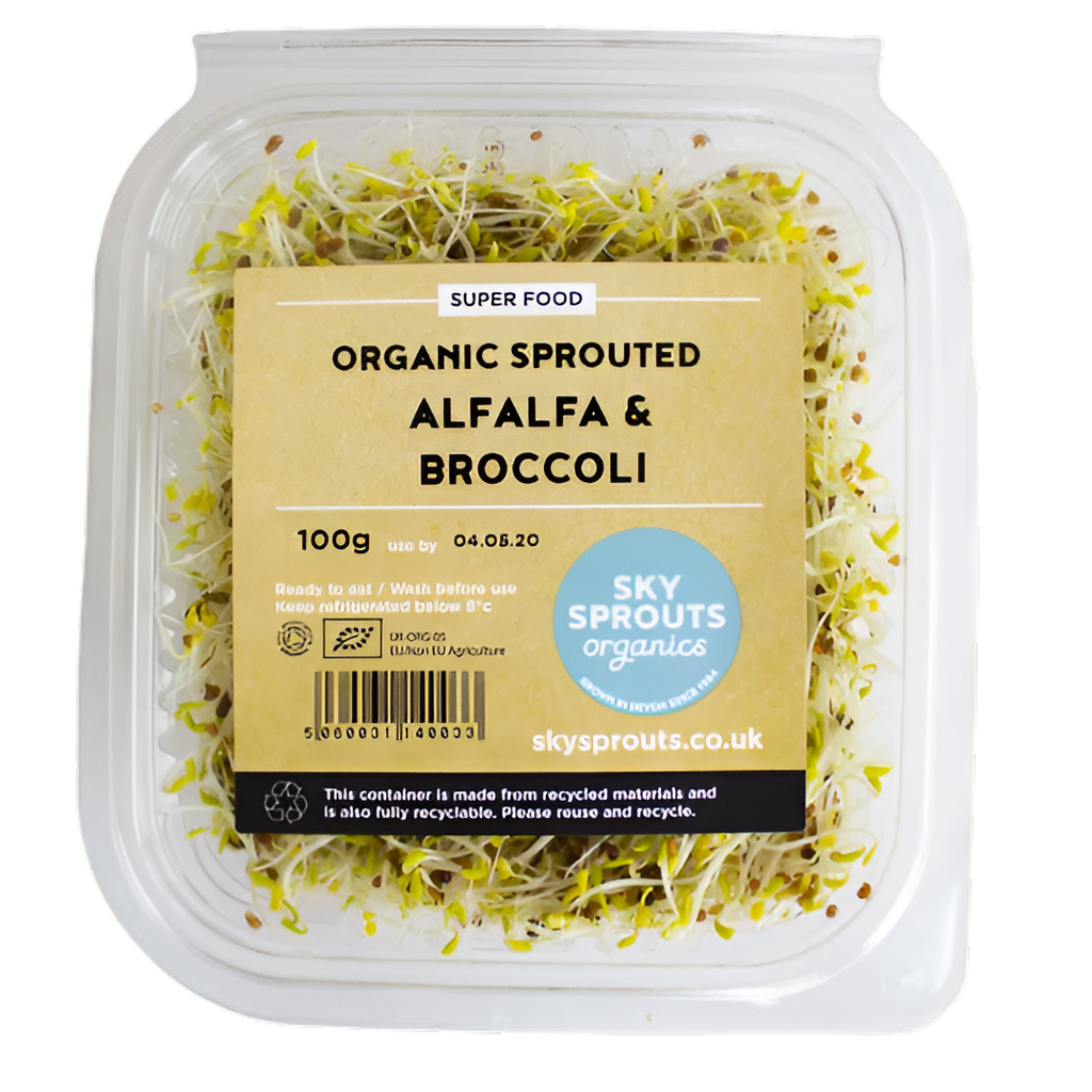 SkySprouts Organic Sprouts - Alfalfa and Broccoli 100g